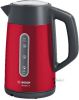 Bosch Snoerloze waterkoker 'DesignLine TWK4P', inhoud 1, 7 liter Rood/Donkergrijs online kopen